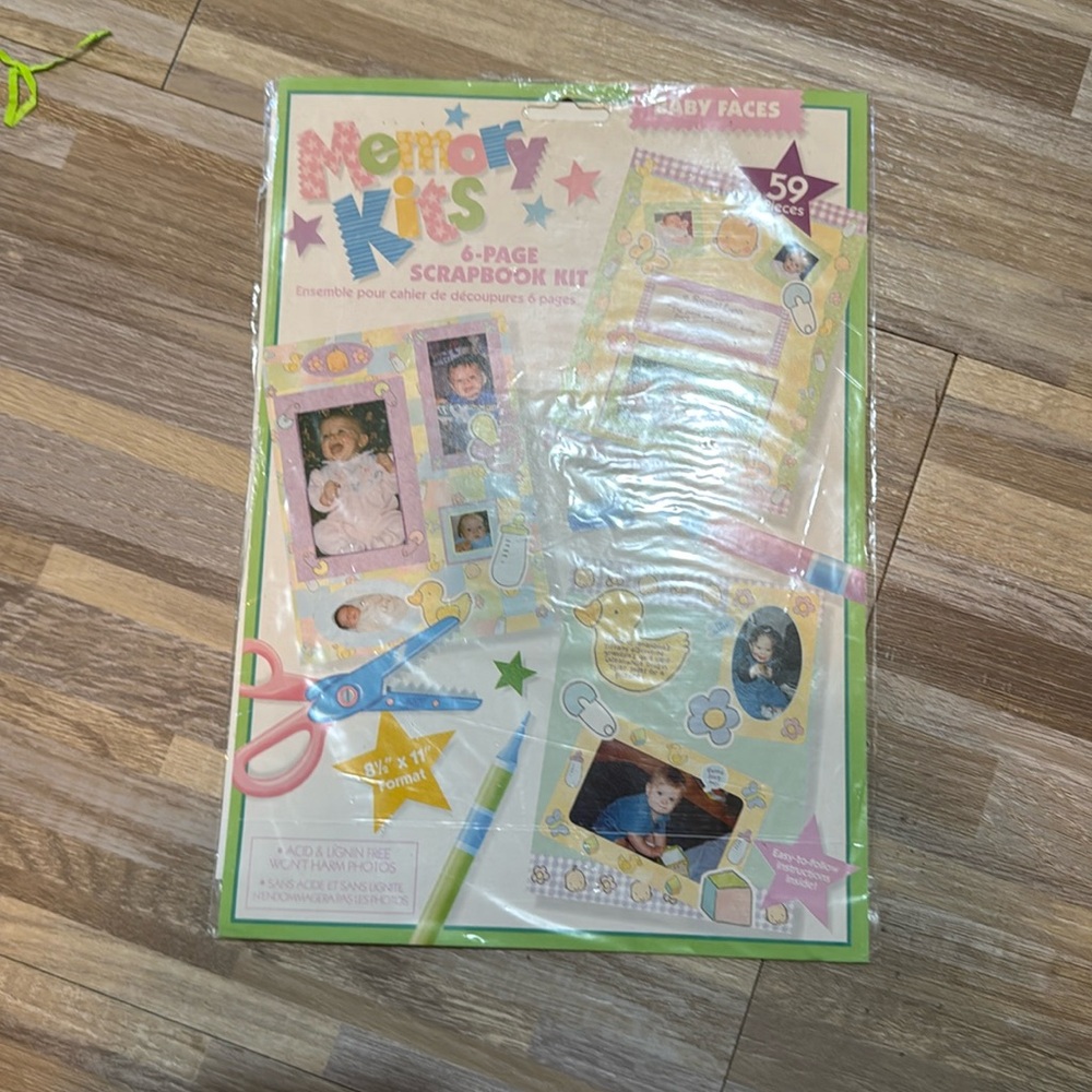 Baby faces scrapbook memory kit